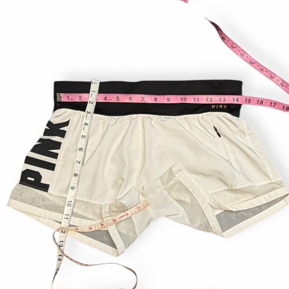 PINK VICTORIA’S SECRET Ultimate Women’s White & Black Athletic Running Shorts Si - Picture 5 of 5